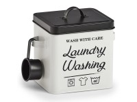 Zeller Present Laundry mosóportartó-doboz fém Fehér-Fekete 4,5 l Zeller Present Laundry mosóportartó-doboz fém Fehér-Fekete 4,5 l