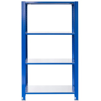 AR Shelving T profilos polcállvány kék és horganyzott 250x80x50 cm 4 polc 180 kg
