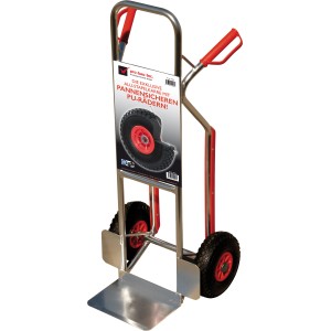 Pro-Bau-Tec alumínium molnárkocsi lépcsőcsúszdával és PU kerekekkel, 150 kg teherbírással.