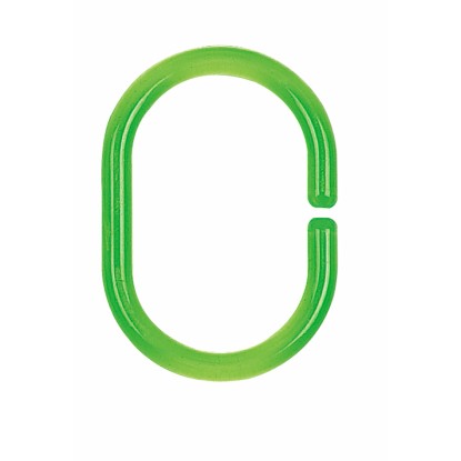 Spirella C-Minor zuhanyfüggönygyűrű műanyag átlátszó Clear Green