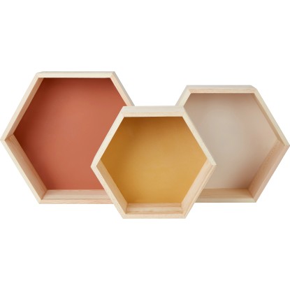 Safari Adventure fából készült polc készlet többszínű 3 darabos