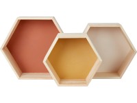 Safari Adventure fából készült polc készlet többszínű 3 darabos