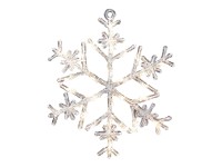 OBI Christmas LED ablakdísz hópehely ötágú 30 cm elemes