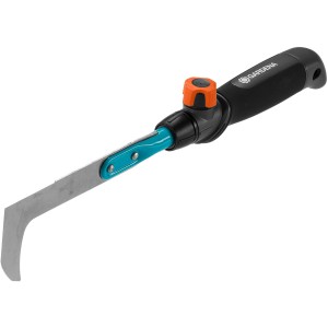Gardena combisystem fugakaparó rozsdamentes acél pengével és ergonomikus fogantyúval.