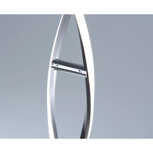 Modern, acélból készült Polina LED állólámpa, 134 cm magas, a nappali design hangsúlyaihoz.