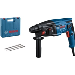 Bosch Professional GBH 2-21 SDS-Plus fúrókalapács kofferben, fúrókkal és tartozékokkal.