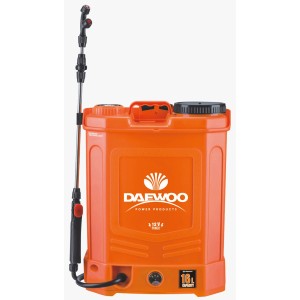 Daewoo nyomáspermetező, narancssárga, 16 literes tartálytérfogat.