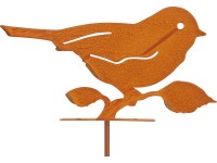 4Garden madár dekor figura levelekkel 12 cm