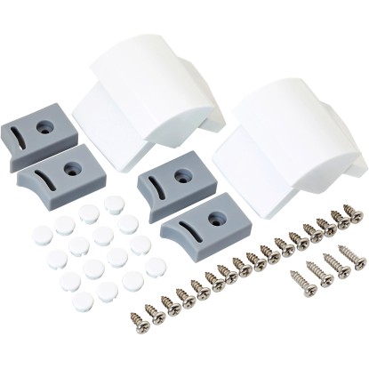 Fehér padlórögzítő készlet Belfast zuhanyfülkéhez