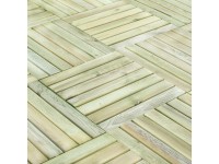 Bordázott fapadló lap zöld nyomás alatt impregnált 50 cm x 3,2 cm x 50 cm