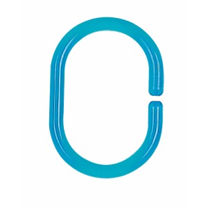 Spirella C-Minor zuhanyfüggöny karika, átlátszó aqua kék műanyag.