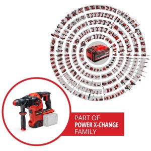 Einhell TP-HD 36/30 Li BL +4 Solo akkus fúrókalapács Power X-Change akkumulátorral szettben