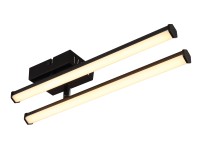 Globo mennyezeti lámpa Kirina műanyag matt fekete LED 500 x 70 x 84 mm Globo mennyezeti lámpa Kirina műanyag matt fekete LED 500 x 70 x 84 mm