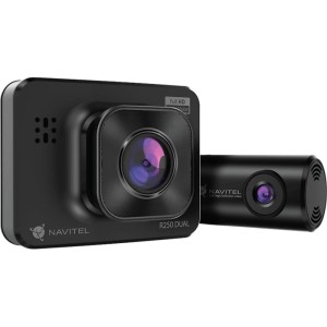 Navitel R250 Dual autós kamera, fekete autóelektronika két kamerával.