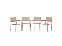 Acamp Skye rakásolható szék bézs 4 db-os garnitúra