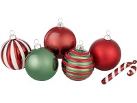 Karácsonyfagömb-készlet 6 cm átmérő 50 darabos amerikai stílusban Karácsonyfagömb-készlet 6 cm átmérő 50 darabos amerikai stílusban