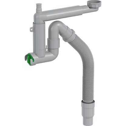 Prevex Smartloc konyhai lefolyó egymedencés 40 mm átmérő / 50 mm szürke