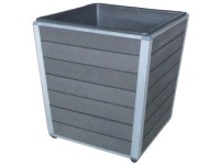 Monaco WPC kocka alakú virágtartó 27 cm x 27 cm x 28 cm antracit