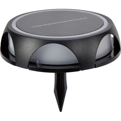 LED-es napelemes lámpa 2 az 1-ben kerek 14 cm x 3,4 cm fekete