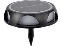 LED-es napelemes lámpa 2 az 1-ben kerek 14 cm x 3,4 cm fekete LED-es napelemes lámpa 2 az 1-ben kerek 14 cm x 3,4 cm fekete