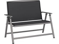 Welsby összecsukható pad textilén alumínium antracit szürke