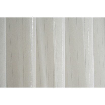 Fényáteresztő függöny ezüst csíkkal April/01 300 cm magas méteráru