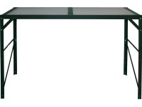 Alumínium asztal légkamrás lemez rakodófelülettel 121 cm x 54 cm smaragdzöld Alumínium asztal légkamrás lemez rakodófelülettel 121 cm x 54 cm smaragdzöld