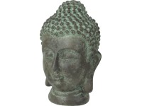 Dekorfigura Buddha szürke antikolt 14 cm x 23,5 cm