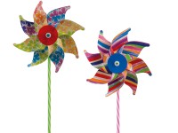 Színes mintás szélforgó 16 cm átmérő