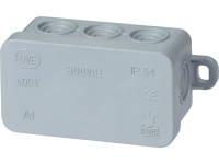 Falon kívüli elosztódoboz 75 mm x 45 mm szürke IP54 Falon kívüli elosztódoboz 75 mm x 45 mm szürke IP54