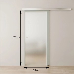 Doorlegro tolóajtó készlet EasySlide 65 ESG tiszta üveg 205 cm x 90 cm
