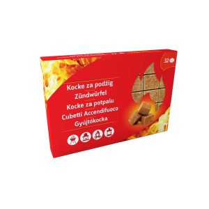 Tűzgyújtó kockák csomagolása grillhez, sütőhöz és kandallóhoz (32 darab).