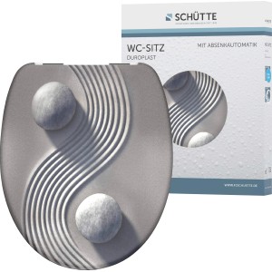 Schütte WC-ülőke Duroplast Yin és Yang Króm, lassú záródással, modern design.