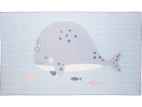 Pamut pléd Under The Sea kék kb. 80 cm x 100 cm