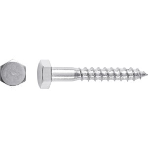 Hatlapfejű facsavar, Ø 8x40 mm, 4 darabos, rozsdamentes acél, fa kötőelemekhez.