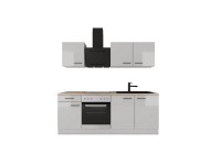 Flex-Well Exclusiv konyha 1601-005sWs Lund 210 cm v.szürke fényes -füstszürke Flex-Well Exclusiv konyha 1601-005sWs Lund 210 cm v.szürke fényes -füstszürke