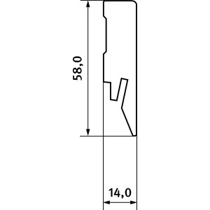 Egger szegélyléc L719, Savona tölgy homok, méretek 58x14mm, klipszmarás