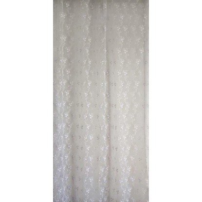 Készfüggöny törtfehér hímzett HEDI / 01 140 cm x 245 cm