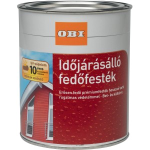 OBI Időjárásálló festék lombzöld, selyemfényű, 750 ml-es doboz. Prémium festék bel- és kültéri használatra.