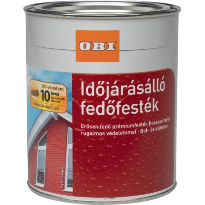 OBI időjárásálló fedőfesték vízzel higítható mohazöld selyemfényű 750 ml