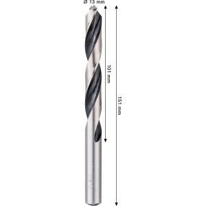 Bosch HSS fém spirálfúró, 13 mm átmérő, precíz fúráshoz fémben.