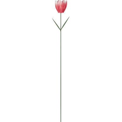 Tulipán leszúrható kerti dekoráció vas pink 95 cm x Ø 8 cm