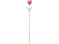 Tulipán leszúrható kerti dekoráció vas pink 95 cm x   8 cm