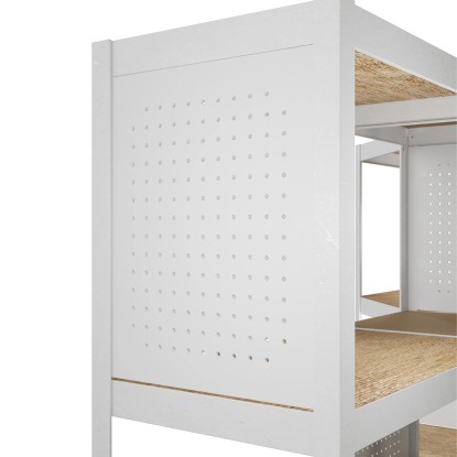Ar Shelving Rivet Style S perforált fal 43 x 37 cm szürke-fehér FSC®