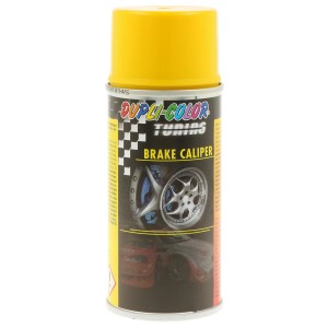 Dupli-Color Féknyereg festék Sárga, 150ml spray a fényezés javításához és sportos tuninghoz.