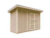Timbela kerti faház M902A lapostetős alapozott 161 cm x 412 cm