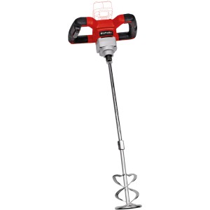 Einhell Power X-Change TE-MX 18 Li akkus festék- és habarcskeverő, piros/ezüst, keverőfejjel. Festékekhez, habarcshoz és egyebekhez.
