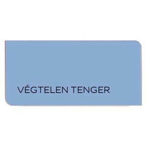 Színminta t.b.t. a Színes falfestékek kategóriából, világoskék színben, felirattal.