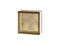 Üvegtégla felhő mintás barna 19 cm x 19 cm