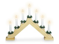 Dekor gyertyaív 7 gyertyával fehér - natúr Dekor gyertyaív 7 gyertyával fehér - natúr